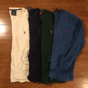 Men's LOT of 4 Polo Ralph Lauren LS tees. M